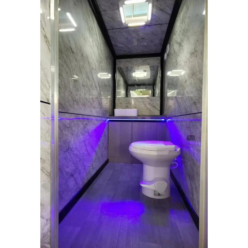 Customized Portable Construction Site Toilet House Shower Toilet Mobile Movable Portable Toilet Trailer For Outdoor
