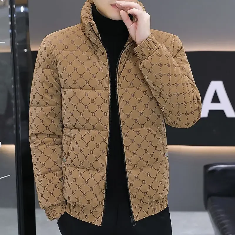 

Winter cotton-padded men's jacket new stand-up collar thickened warm cotton-padded jacket dirt-resistant cotton-padded clothing