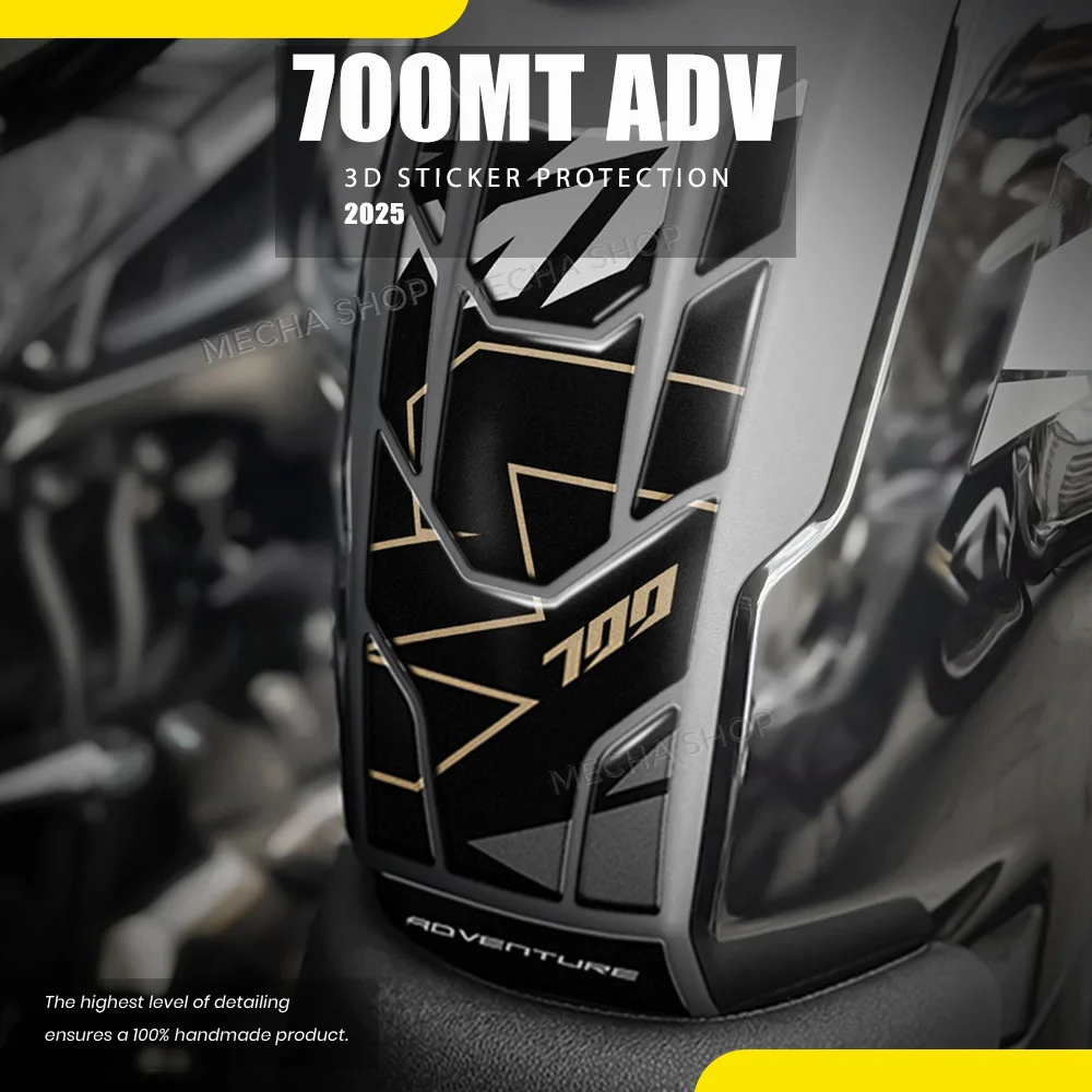 

For CFMoto 700MT ADV MT 700 ADV 2025 Motorcycle Accessories 3D Epoxy Sticker Protection Kit tank pad Fuel Tank Sticker