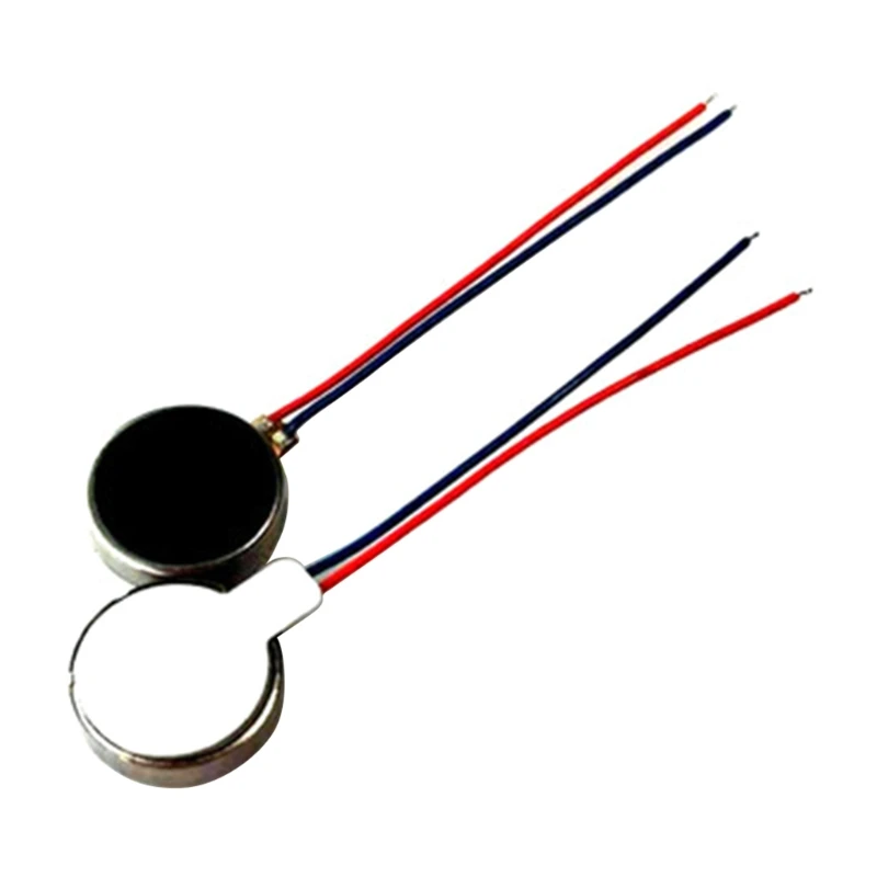 Cho  Mini Rung Động Cơ 3V 70mA 12000 Vòng/phút Tự Dính Phẳng Đồng Xu Loại Nút Chải Micro Động Cơ 2 Dây Trang Sức Giọt
