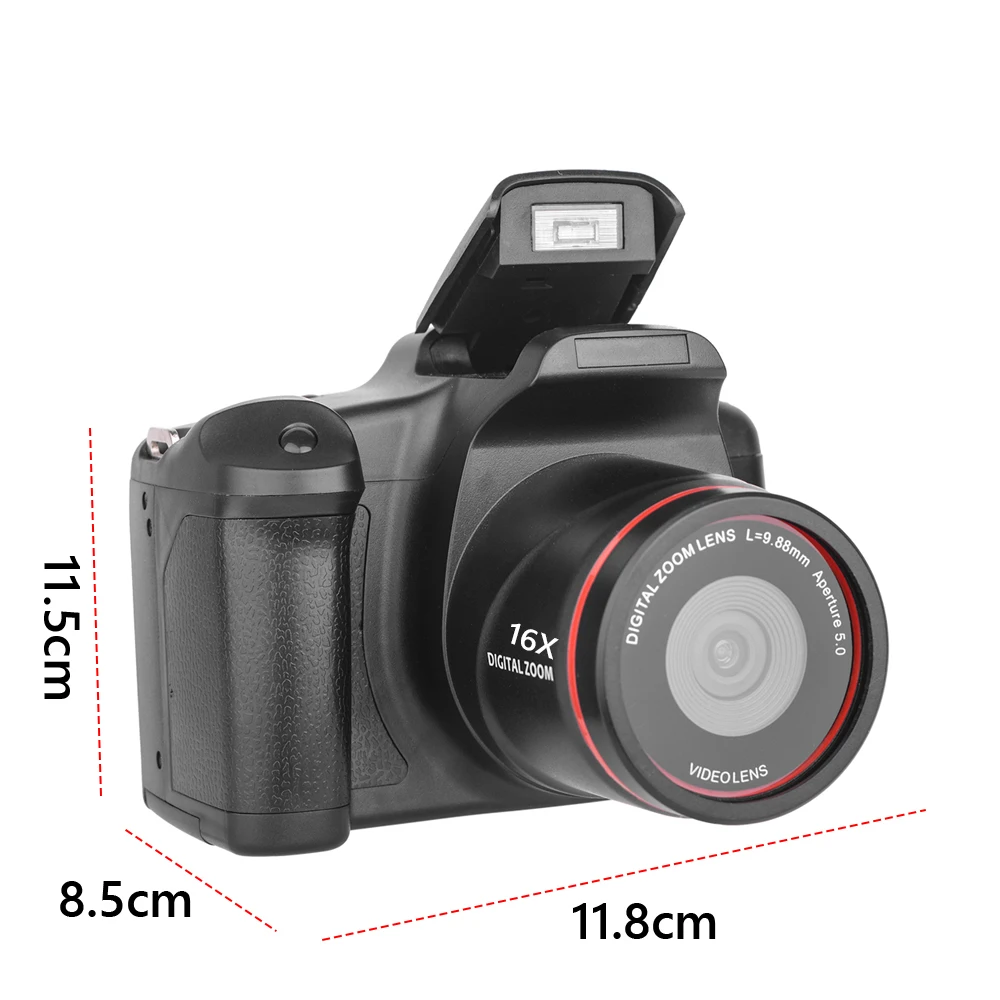 كاميرا رقمية 1080P 16MP كاميرا تسجيل فيديو بتكبير 16X مع شاشة LCD 2.4 بوصة للتصوير الفوتوغرافي والفيديو