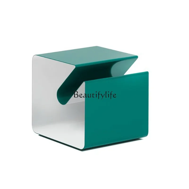 

Modern Creative Living Room Sofa Side Table Removable Iron Storage Rack Coffee Table Bedroom Bedside