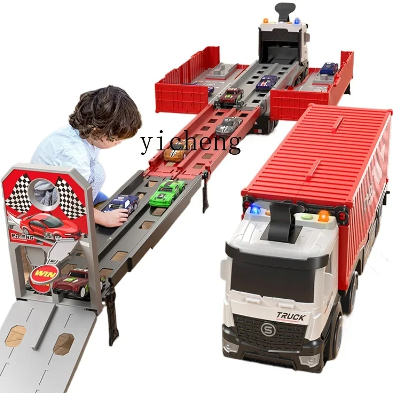 

XL Children's Educational Alloy Truck Deformation Truck 2 Project 6 Track Ejection