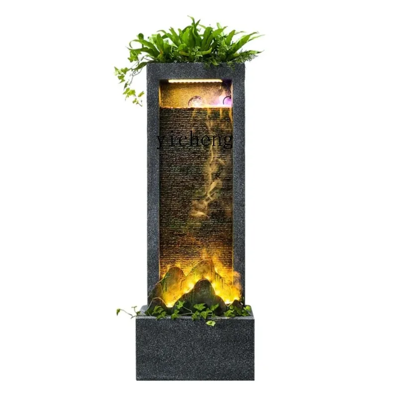 BJ-2 Water Curtain Wall Housewarming Opened, Flowing Water Makes Money Fountain Ornament, Living Room CirculatingDecoration