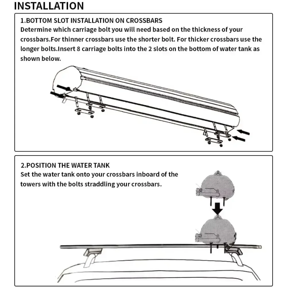 Doccia da campeggio per serbatoio d'acqua da tetto per auto da 8 galloni 30 litri per veicoli fuoristrada Serbatoio d'acqua da campeggio per deposito d'acqua per doccia da campeggio