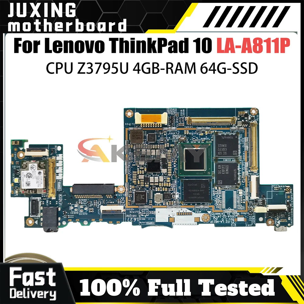 

LA-A811P For LENOVO ThinkPad ThinkPad 10 LA-A811P Notebook Motherboard 100% Tested Laptop Mainboard
