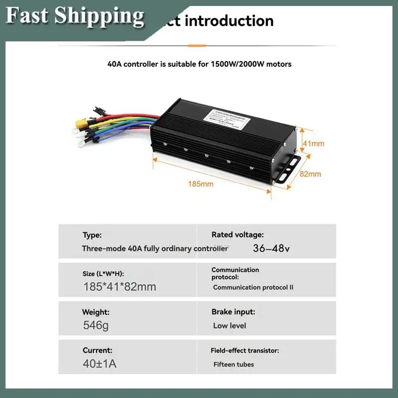 -MEOF 36V 48V 52V 40A Brushless Controller Motor S869 Meter LCD Display 24V-72V+Throttle Kit Forelectric Scooter E-Bike Repair K