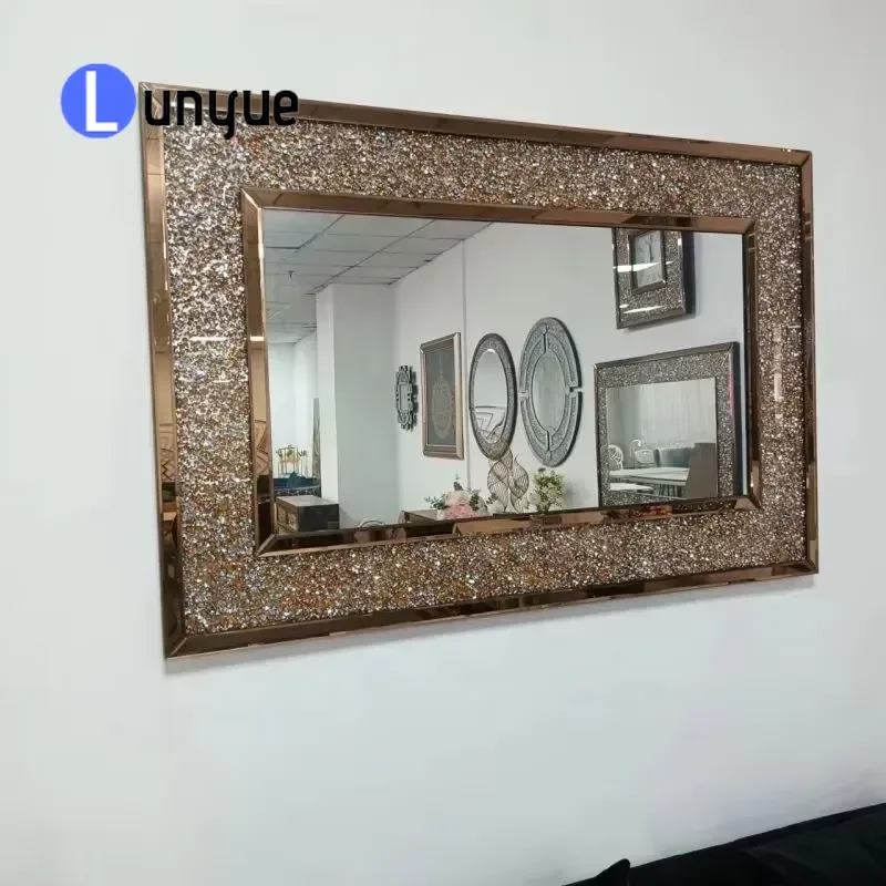 Contemporary Framed Wall Mirror Silvery Glass Decorative Piece for Modern Living Room Home Decor Anniversary Gift Hot Selling