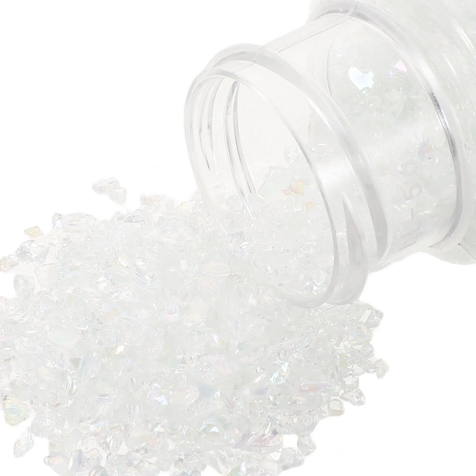 8 Bottiglie di Riempitivo in Vetro Decorativo, Scaglie di Vetro Vibranti per Artigianato, Uso in Resina, Acquario, Nail Art