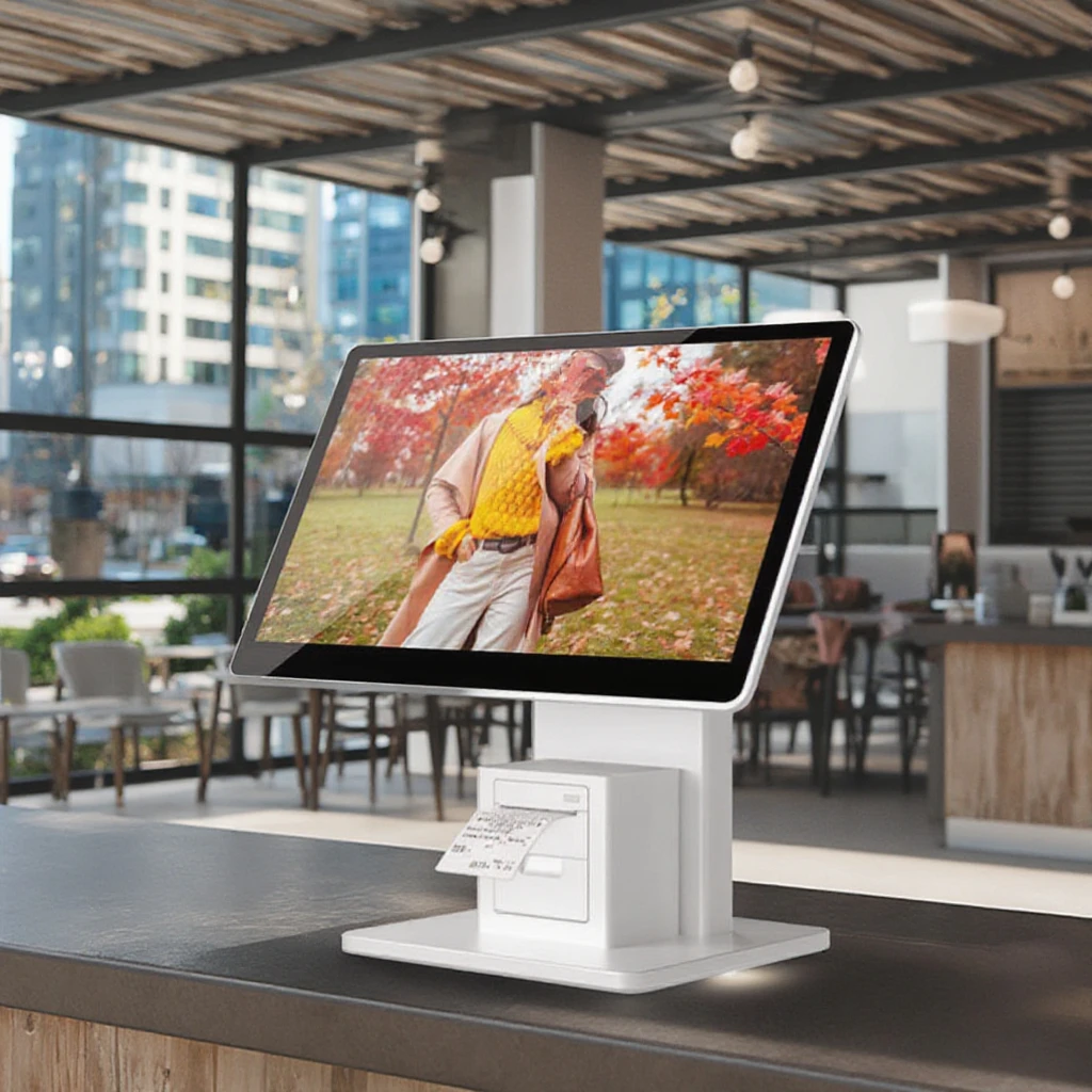 Jepower 15.6-Inch AHD All-In-One POS System for Restaurants Cost Effective Touch Screen Computer with 58mm Printer Android OS