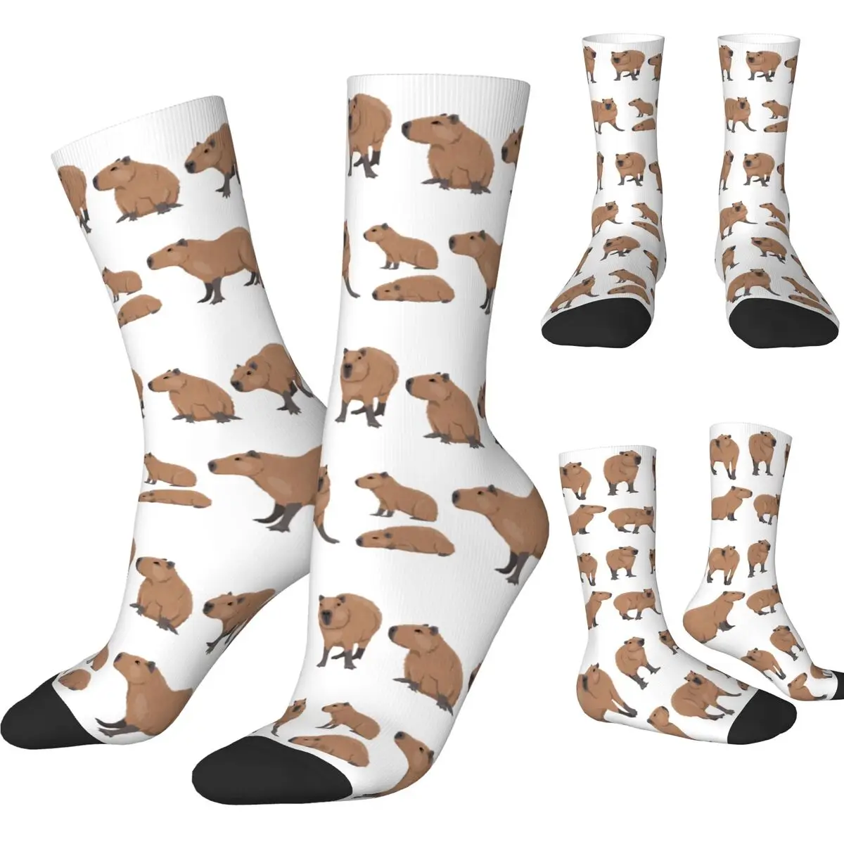 Capybara Hydrochoerus Wild Animals Socks Men Women Casual Socks Crazy Spring Summer Autumn Winter Middle Tube Stockings Gift