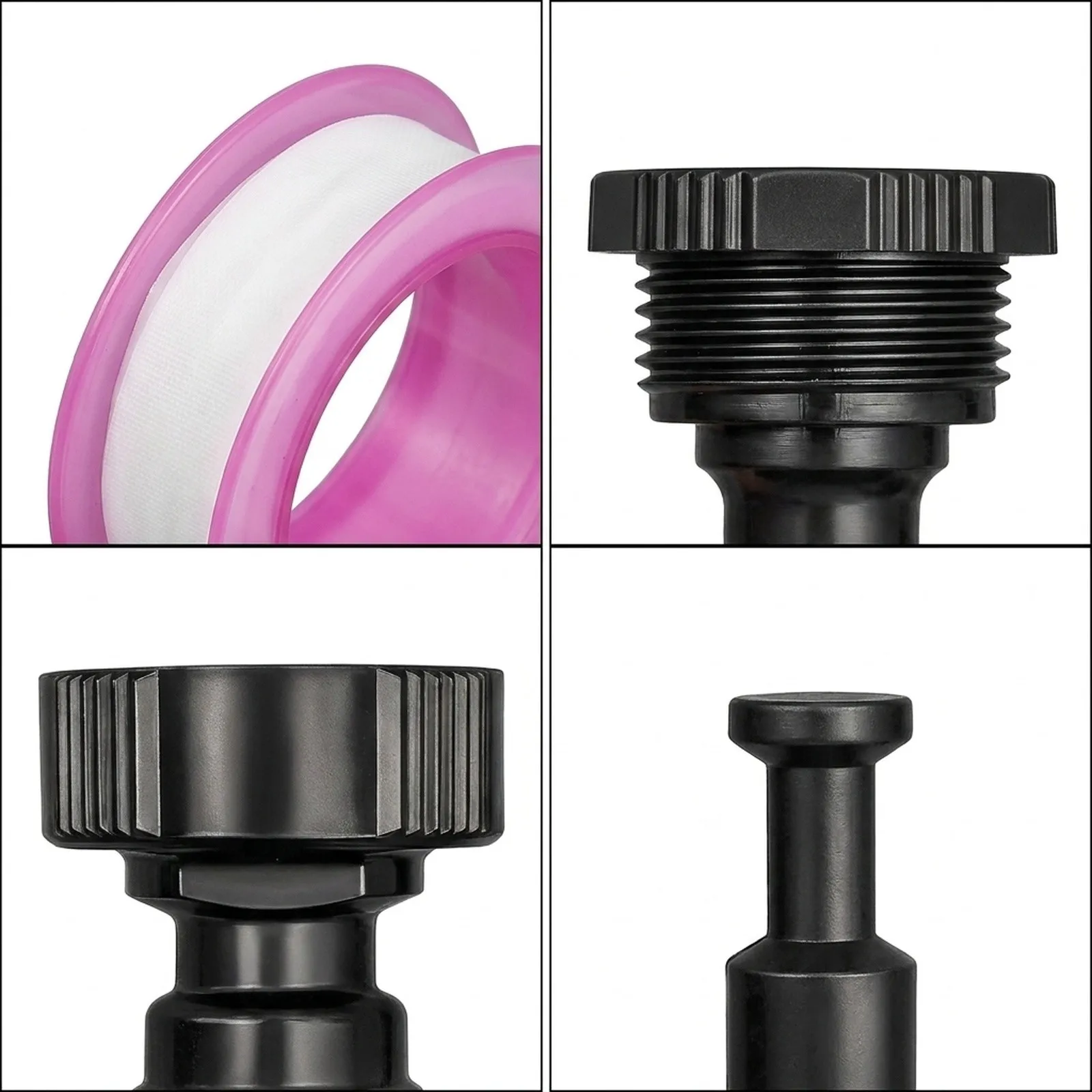 Microtube Quick Connect Fittings for 8mm OD Tubing with 5/8 Inch External Thread Faucet Adapters and Sealing Components
