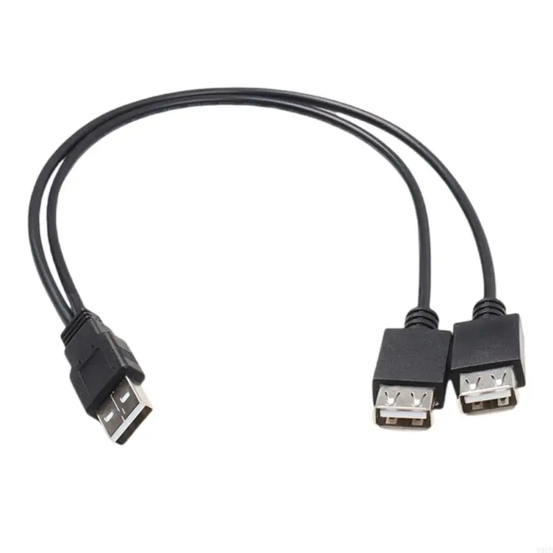 

Y88B USB2.0 Splitter Cable Double Port Hub Adapter Wire 40cm Flexible Extension Cord