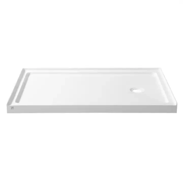 

Custom Acrylic Rectangle Bathroom Anti-slip Waterproof Resin Shower Pan Shower Base