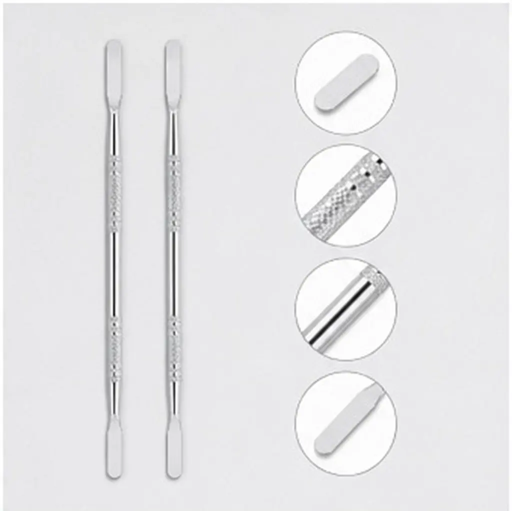2Pcs Mobile Phone Repair Pry Bars Metal Spudger Tools Double-End Flat Head Non-Slip Handle for Tablet Laptop Spudger Tool