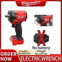 Milwaukee Brushless Cordless Electric Wrench 1/2 Car Truck Repair Screwdriver Impact Drill Rechargable 18V Battery Power Tools