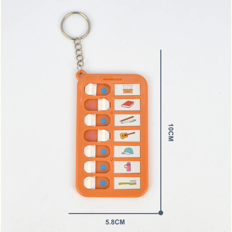 Portable Daily Plan Board Home Chore Chart Keychain Daily Schedule Keyring Chore Chart Key Chain Planner To Do List Chart Board