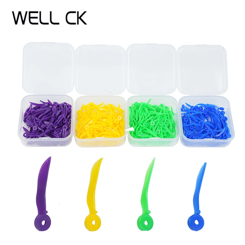 100pcs/Box 4 Colors Disposable Dental Wedges With End Circular Holes Size Medical Plastic Dentist Care Tool