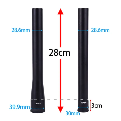 Imagen 2 del producto ZTTO-tubo de dirección de horquilla de bicicleta, repuesto de 1,5 1/2 39,9mm cónico 1/8 28,6mm, tubo de cabeza cónica de suspensión recta para bicicleta de montaña y carretera