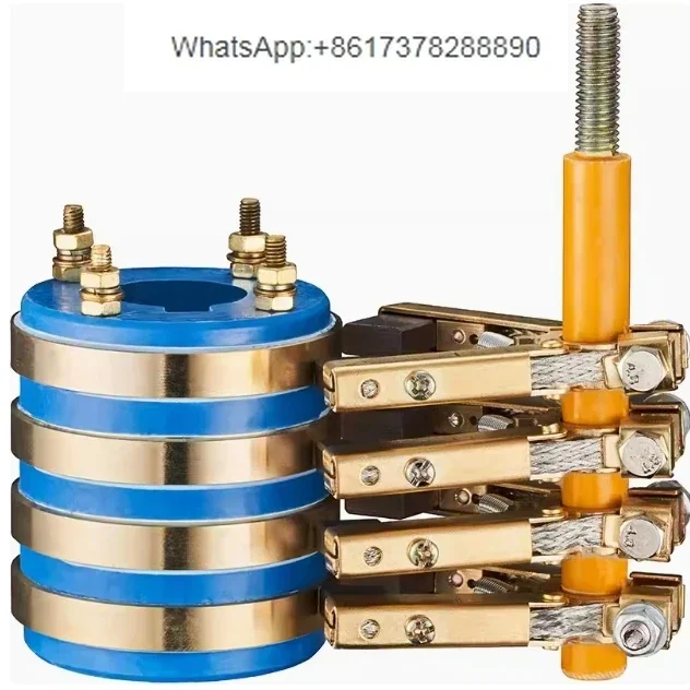 

Четырехстороннее коллекторное кольцо в сборе, проводящее контактное кольцо, медный кронштейн для угольной щетки