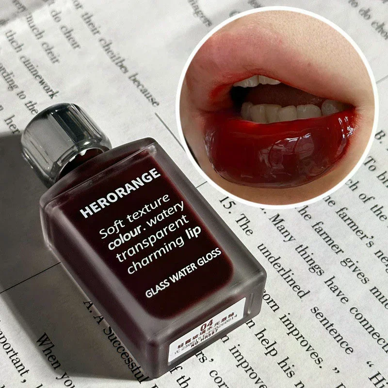1Pc HERORANGE Lucidalabbra Idratante a Lunga Durata Effetto Specchio Trasparente, Rossetto Liquido Gelatina, Tinta Labbra Cosmetica