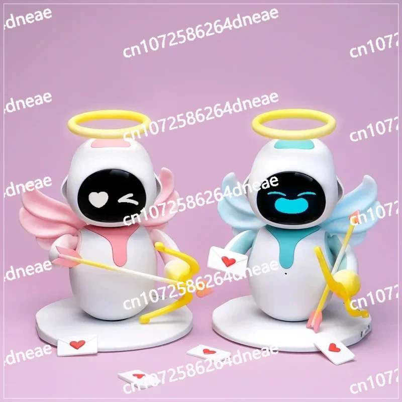 Eilik التفاعل العاطفي الذكي Ai لعبة إلكترونية تعليمية لسطح المكتب للحيوانات الأليفة مرافقة صوت أزرق/وردي روبوت #6