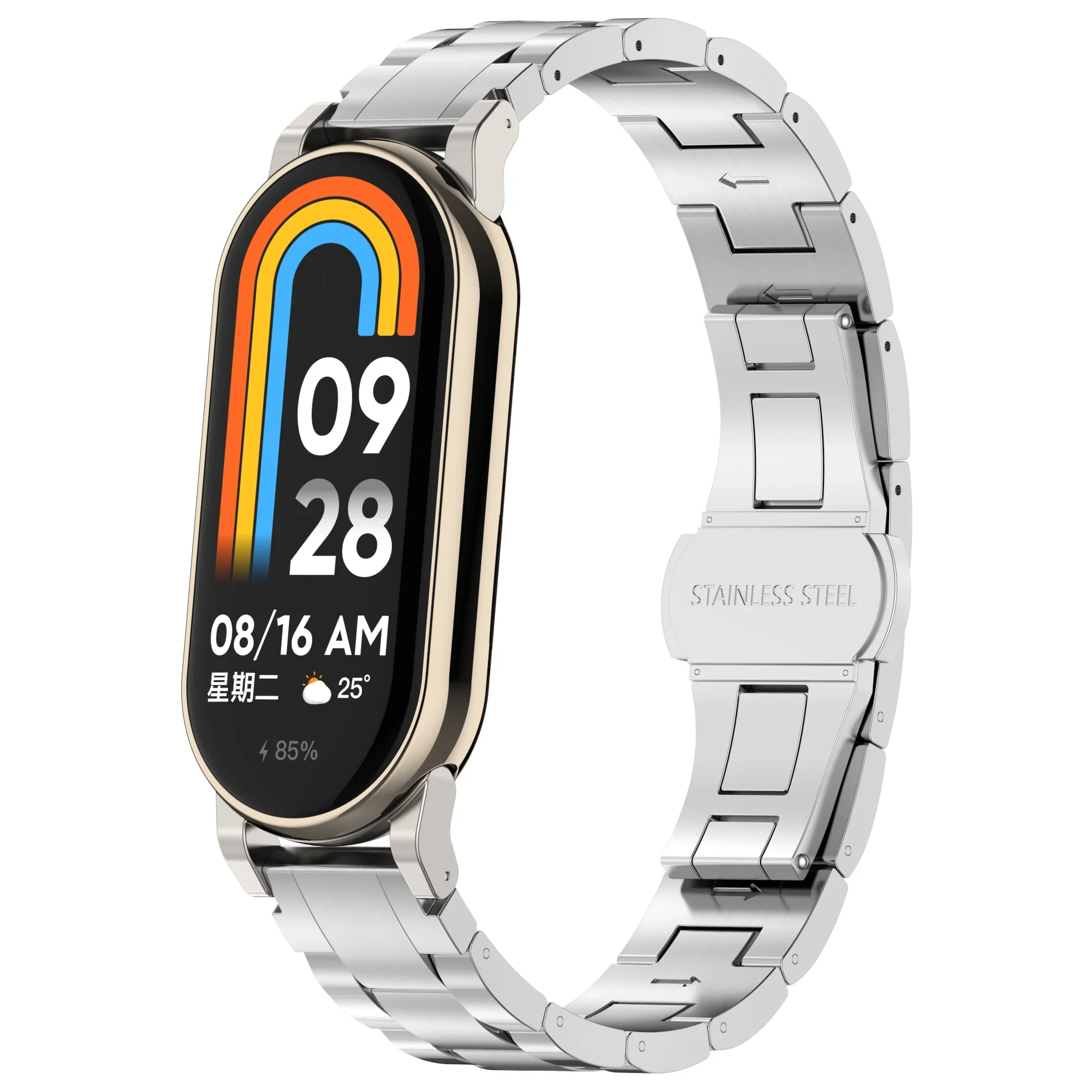 Luxury Titanium alloy Strap for Xiaomi MiBand 8 Fashion Style Metal Bracelet for Mi 8 NFC Quick Release Replacement Watch Band