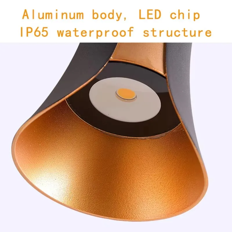 LED wall lamp 6W 10W aluminum IP65 waterproof outdoor wall lamp garden porch modern indoor Nordic wall lamp decorative lighting