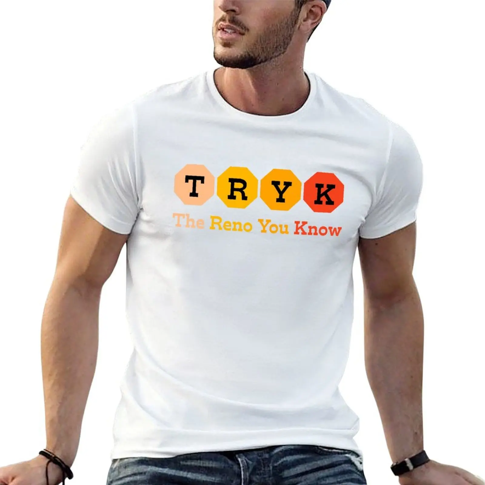 T-shirt avec logo The Reno You Know - arch pour homme, t-shirt d'été pour homme, t-shirt surdimensionné