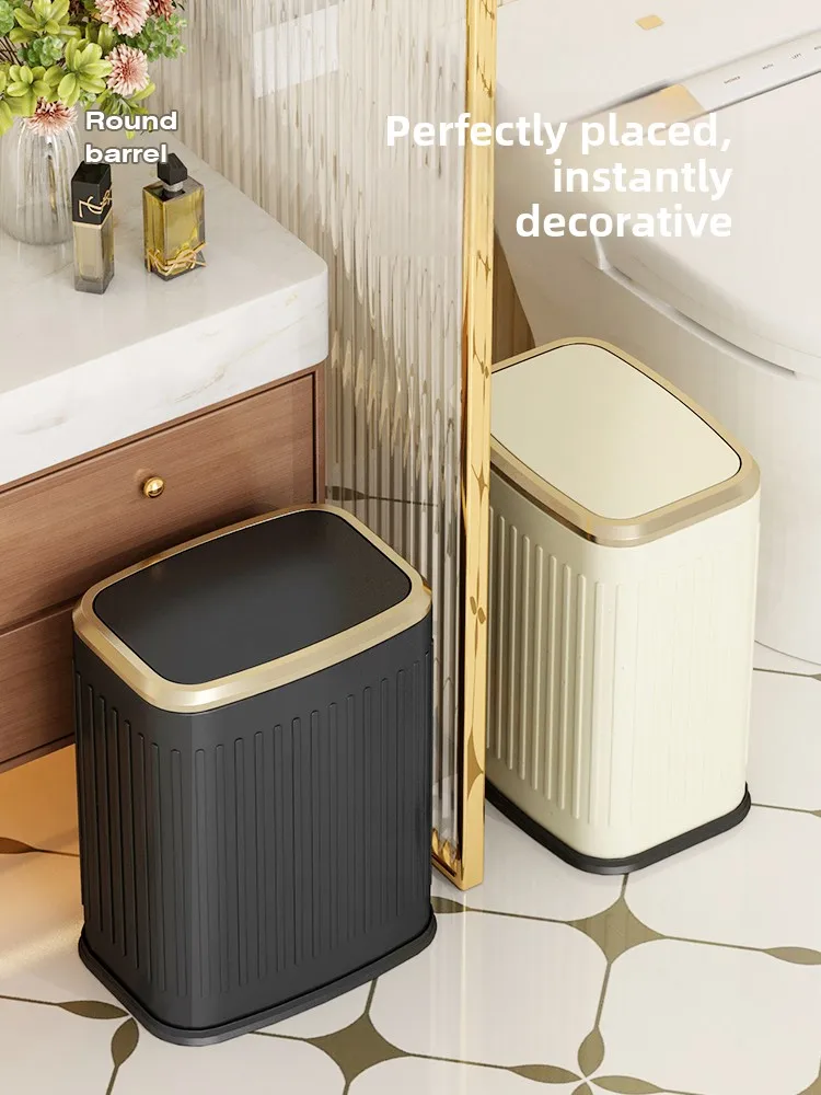 

Большая мусорная корзина из нержавеющей стали в гостиничном стиле для офиса, ванной, кухни, дома, гостиной, контейнер для отходов, корзина для бумаг