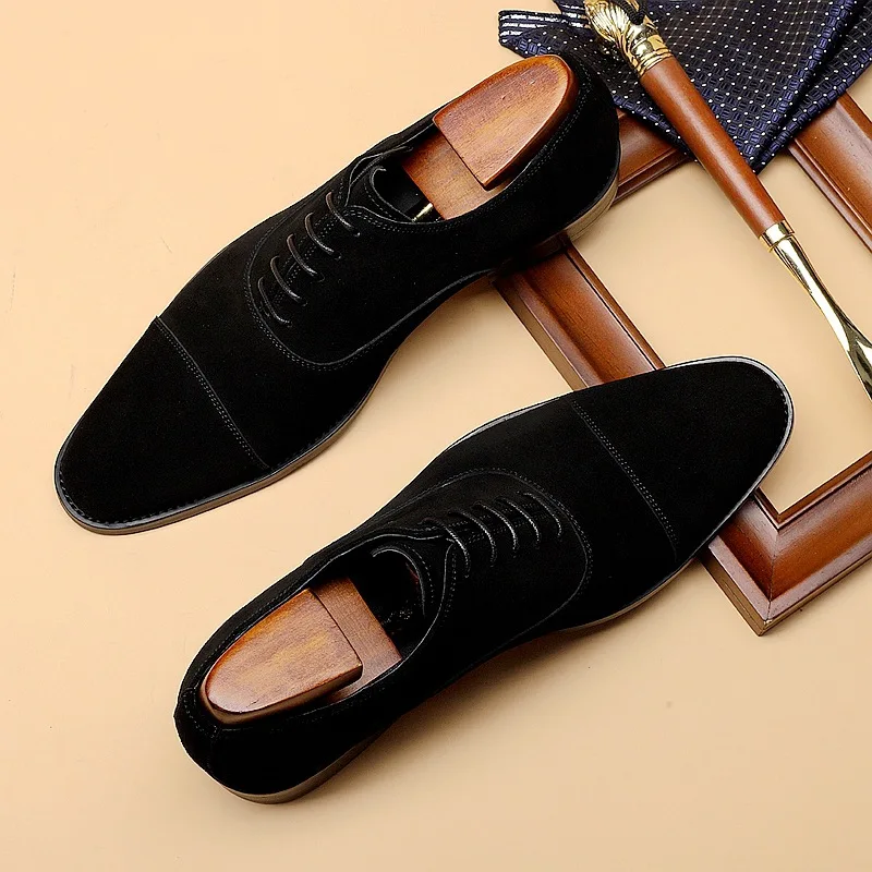 Men's business three-joint leather shoes, gentleman's comfortable, versatile, breathable, durable derby casual shoes