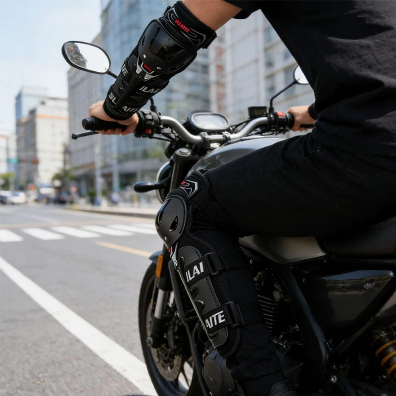 

Sulaite Motorcycle Offroad Knee Pads For Men Racing Motocross Riding Protection Motorbike Moto Knee Protector MTB Bicycle Gear