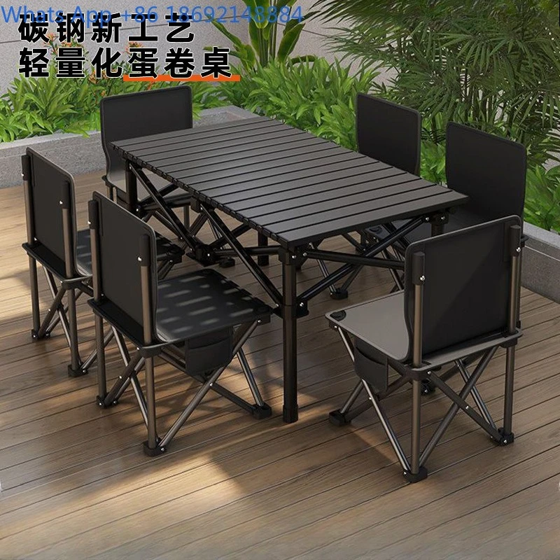 Portable Folding Table and Chairs Set for Camping Outdoor Picnic Backyard BBQ Use