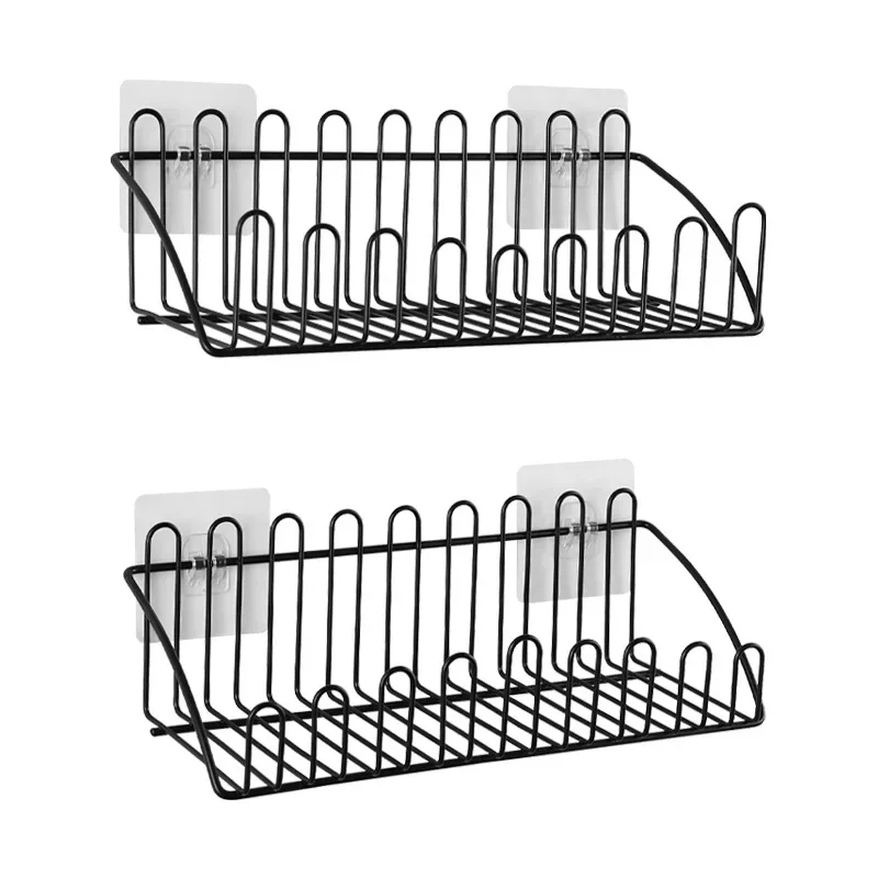 Bathroom Wrought Iron Storage Rack, Bathroom Wall Mounted Storage Rack, Bathroom Washbasin, Nail Free Storage Rack