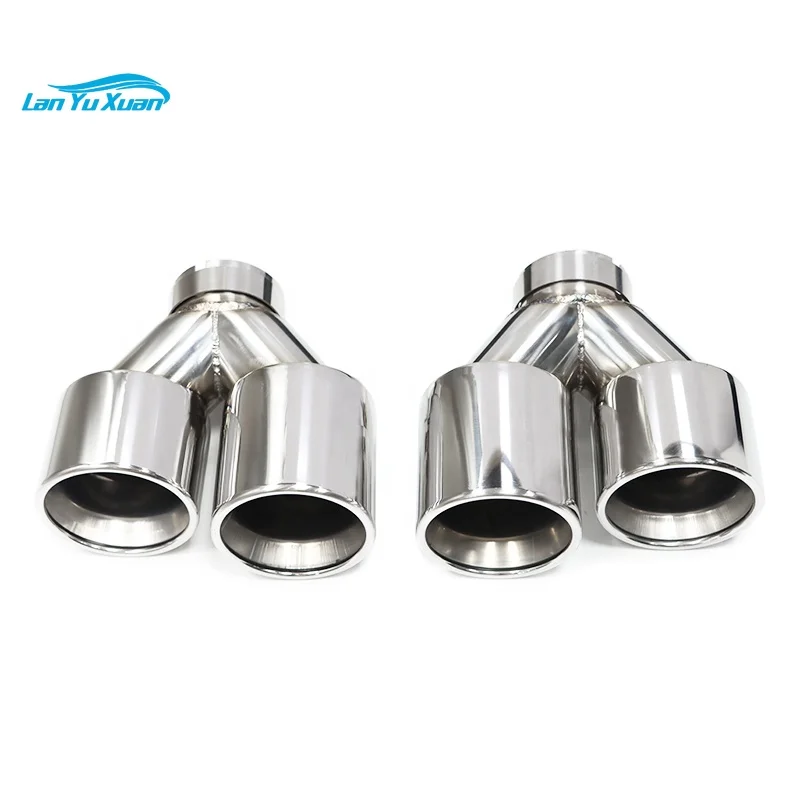 SYPES Quad Carbon Fiber Exhaust Tip For   F10 F11 535d 535i 640i 640d Up To G30 G31 Car Exhaust System Nozzle Tailpipe