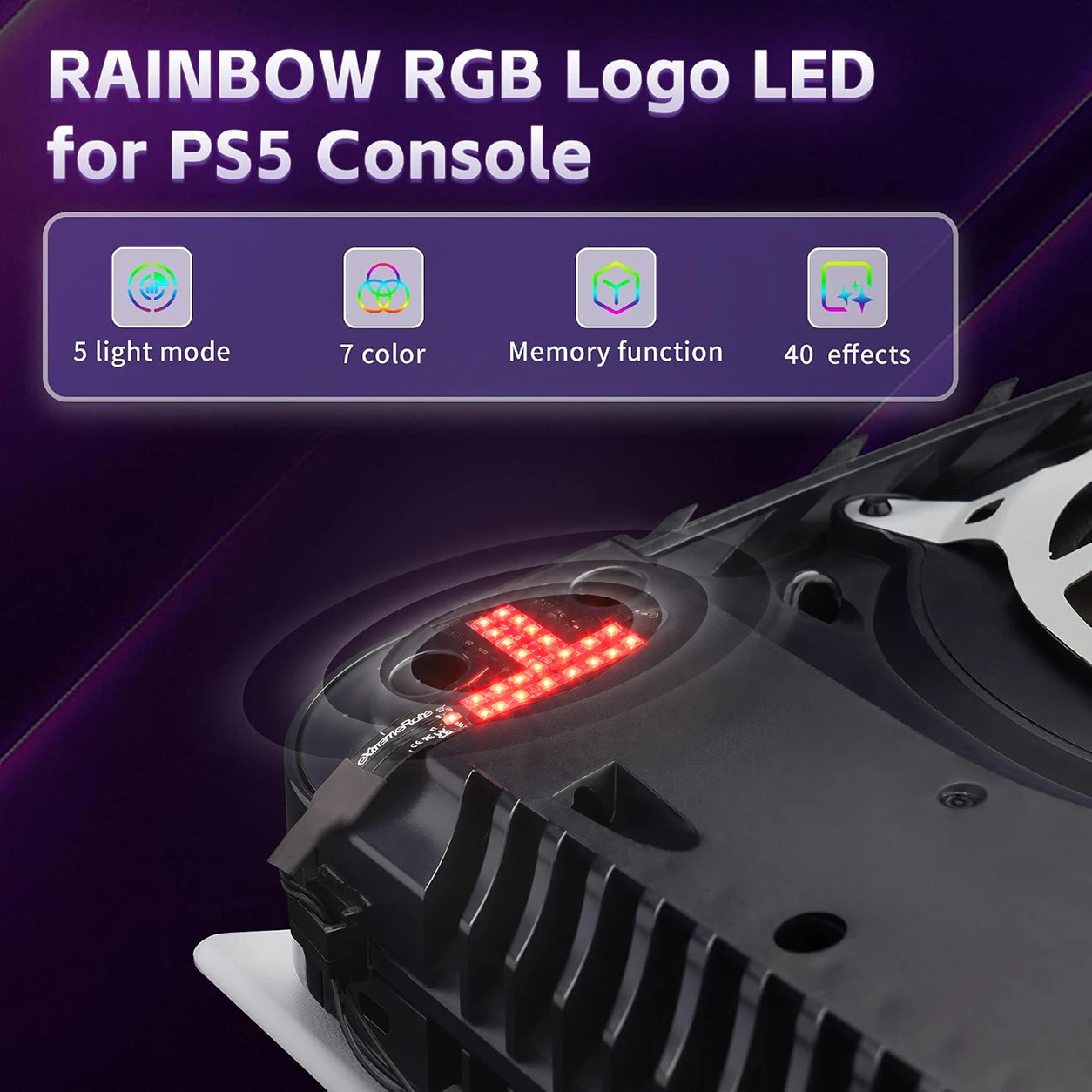 eXtremeRate RGB 레인보우 로고 LED 키트 - Gaming Console Ps5 리뷰 및 가격