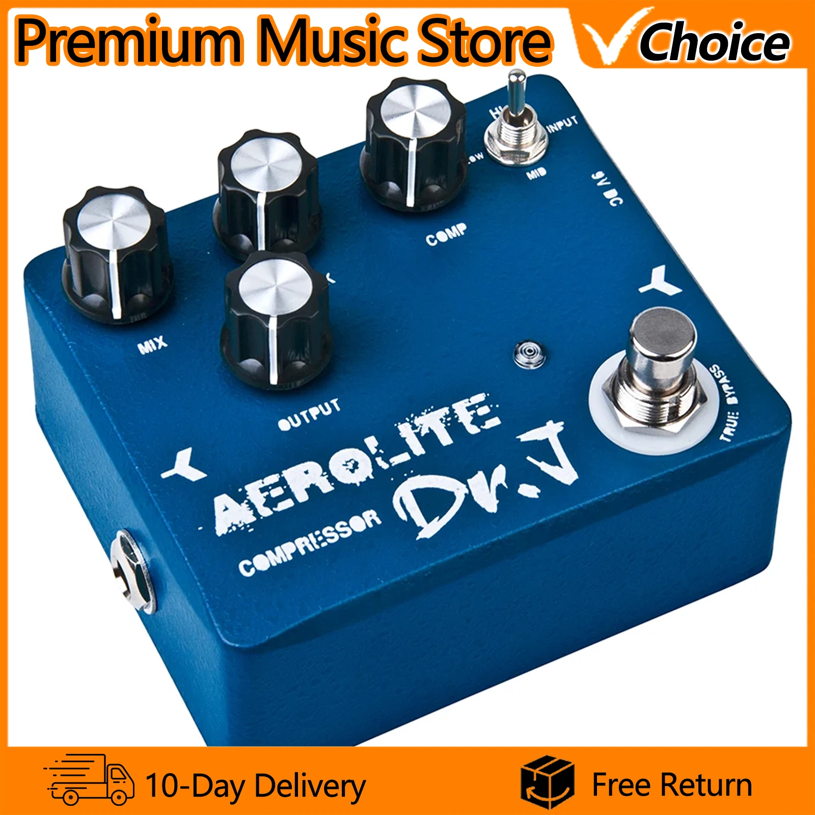 

Педаль эффектов для гитары JOYO D55 AEROLITE, компрессор, эффект True Bypass, COMP MIX ATTACK, педаль сустейна для электрогитары и бас-гитары.
