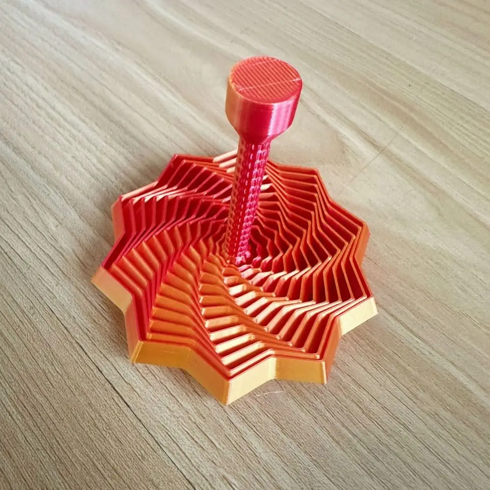 3D Printing Fractal Fidget Star Model Geometric Design Expanded Visual Illusion Hexagon with Handles Relaxation AntiAnxiety