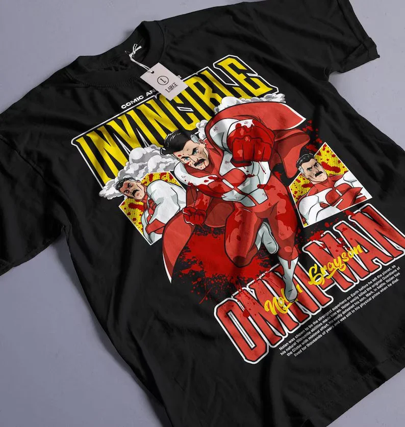 Hot Sale Invincible Omni-Man Nolan Grayson Graphic Cotton T-shirt 2026 Summer New Tee Loose Oversized Fashion Y2k Men Women Top