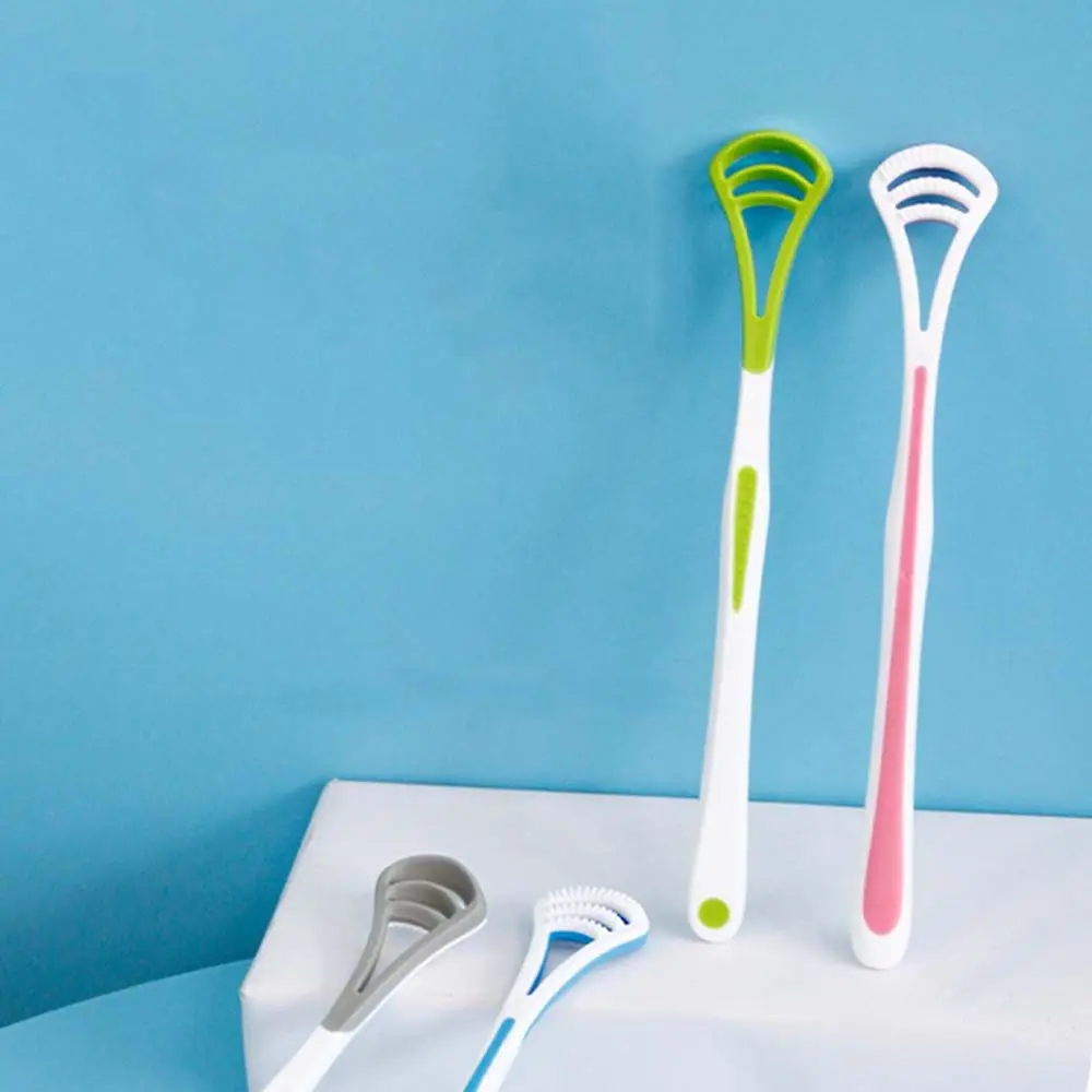 Reusable Oral Hygiene Tools Remove Bad Breath Oral Cleaning Tongue Cleaner Tongue Scraper Tongue Brush Toothbrush