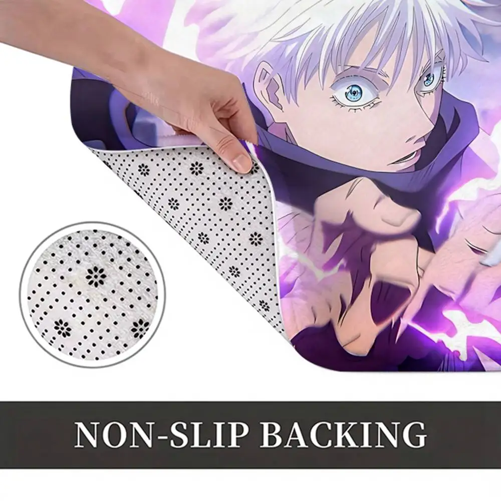 Y-Yuji JJK King of Curses S-Sukuna Home Decor Short Plush Floor Mat, Non-Slip & Easy to Clean for Multi Doorways