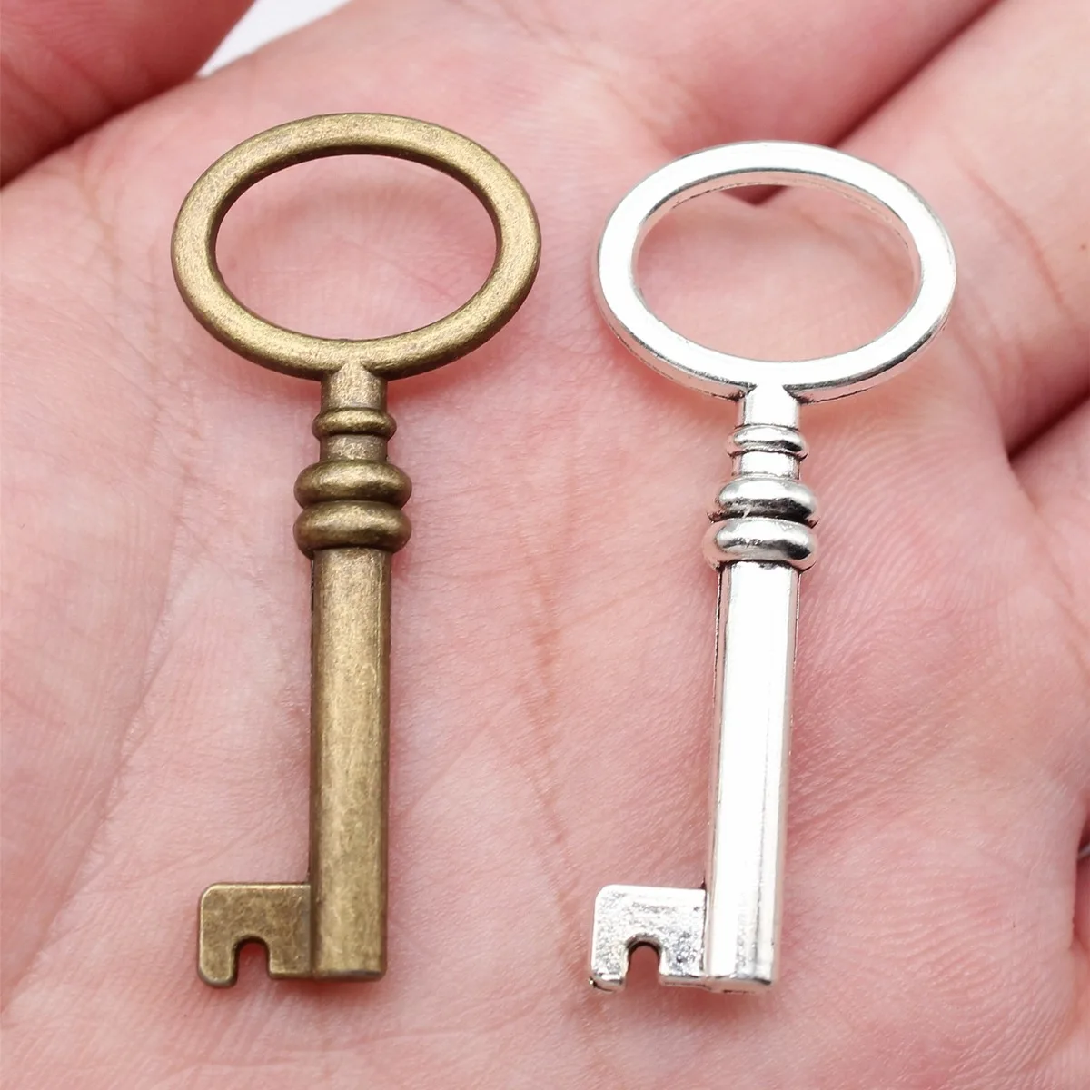 Wholesale Heart Key Matching Love Charms Pendant Couple For Handmade Craft Women Jewelry Gift Making