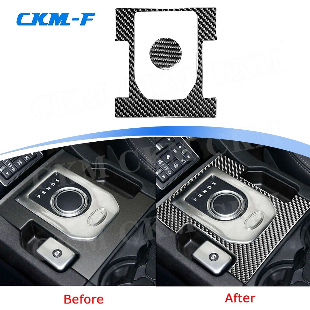 

Углеродное волокно, кнопка переключения передач, панель, накладка, рамка, наклейки для Land Rover Discovery 4 LR4 2010-2016, автомобильные аксессуары