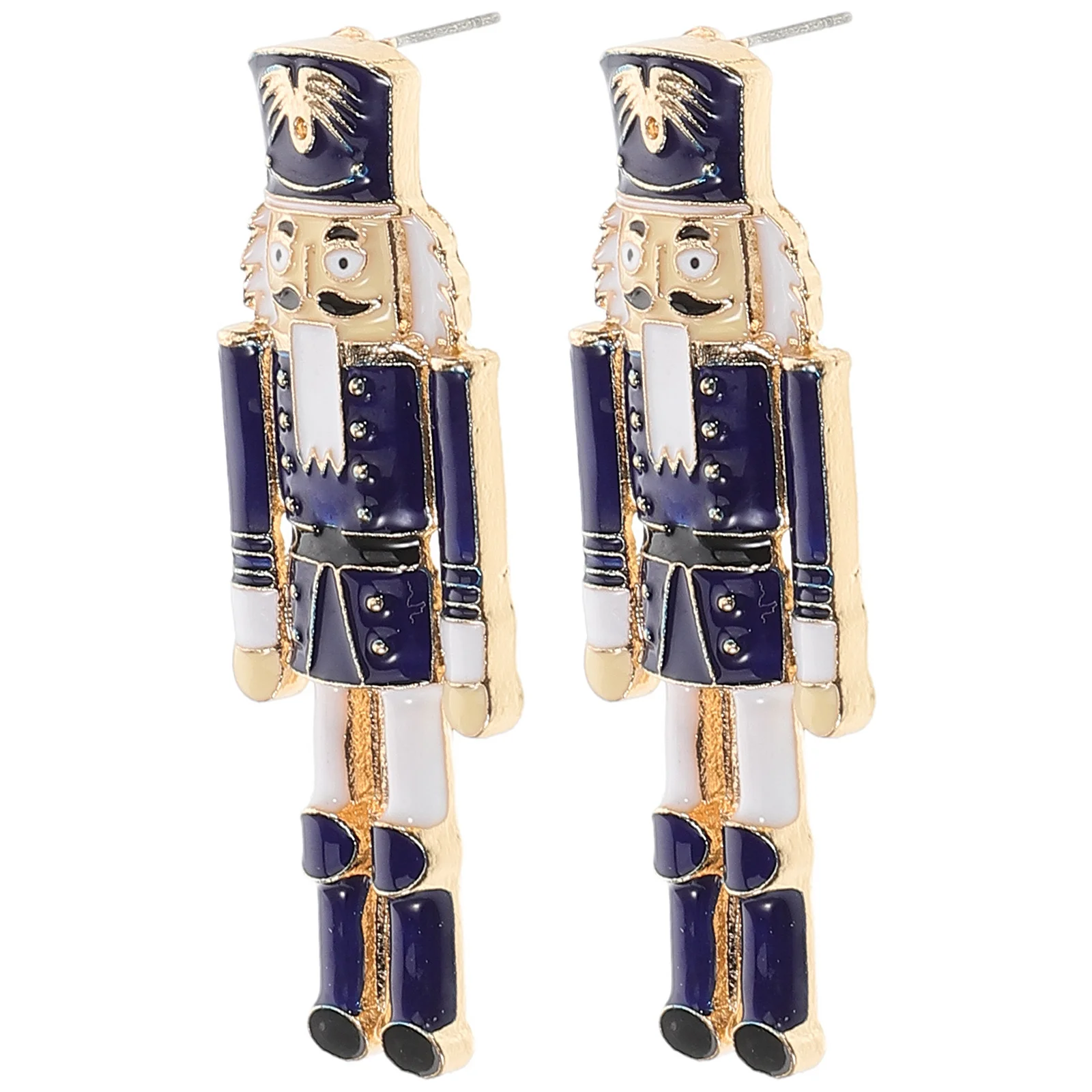 

1Pair Nutcracker Earrings Vintage British Style Cartoon Soldier Drop Dangle Holiday Christmas Jewelry Accessory