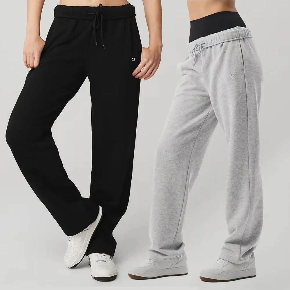 

AL High Quality Bucket Pants Autumn Wide Leg Casual Loose Straight Trousers for Men and Women Tied Sweatpants