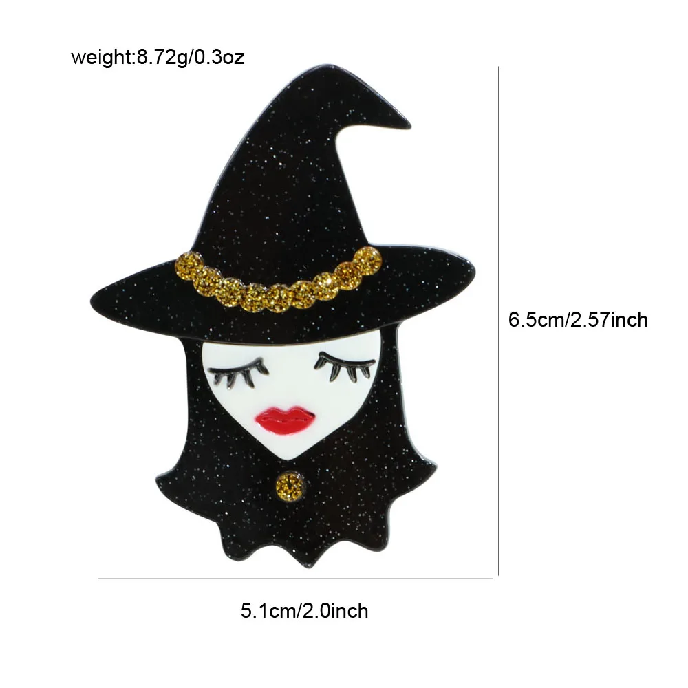 CINDY XIANG Acrylic Halloween Little Wizard Brooch New Design 2024