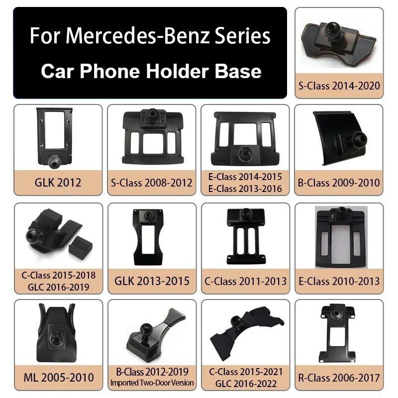 

For Mercedes Benz A B C E Class 2014-2022 GLA GLB GLC GLE GLS CLA CLS Car Dedicated Phone Holders Base Collocation Mount Bracket