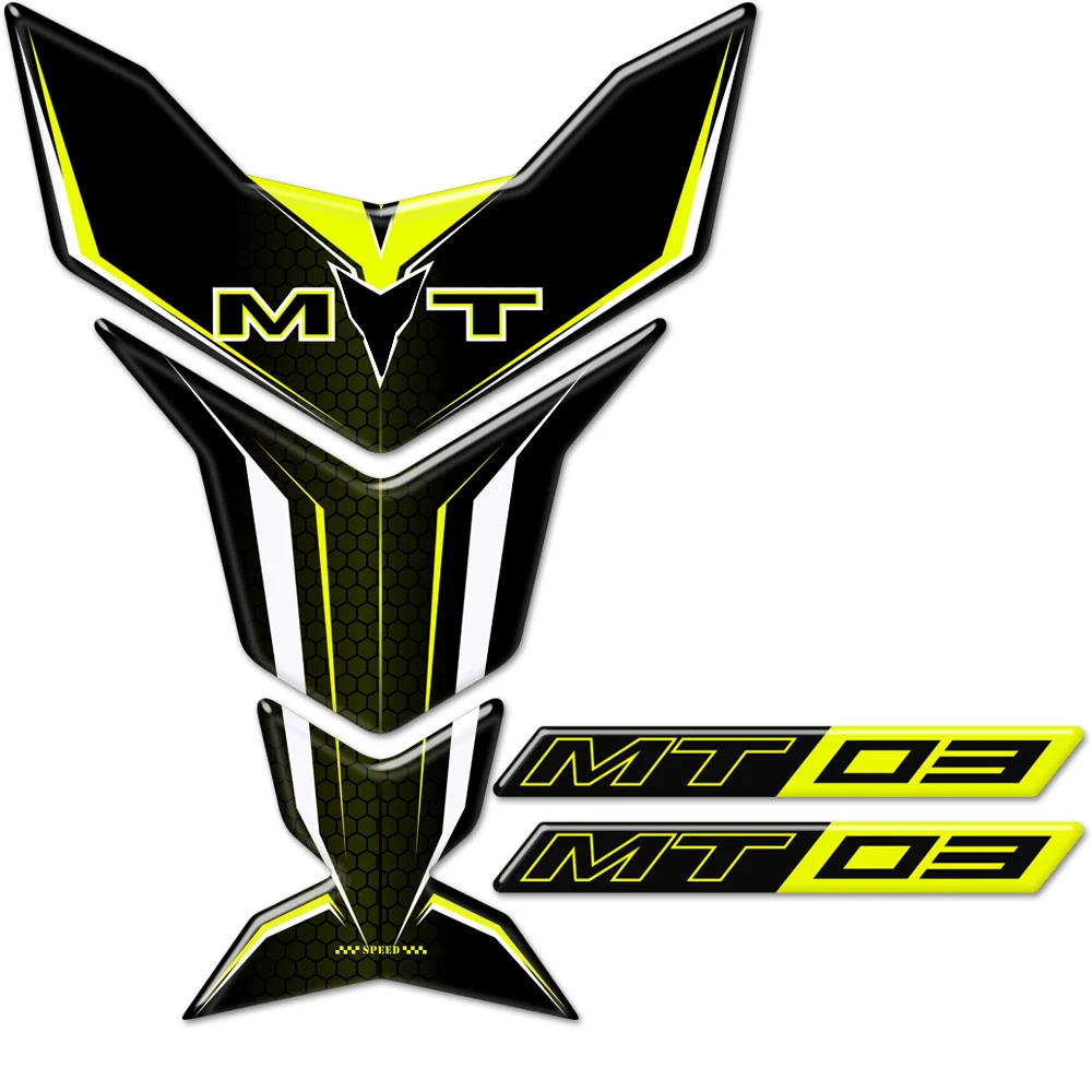 For Yamaha MT03 MT-03 MT 03 Motorcycle Accessories Tank Pad Fairing Fender Windshield Handguard Protector Stickers Decals