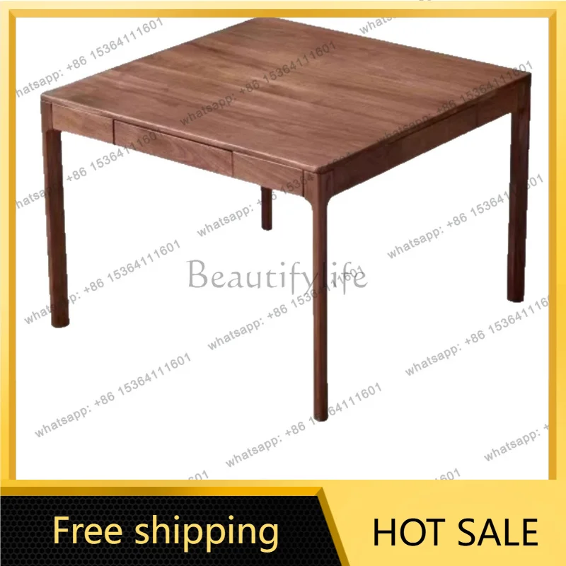 Factory direct sales [solid wood] to create a new Chinese square table multi-functional chess and card table