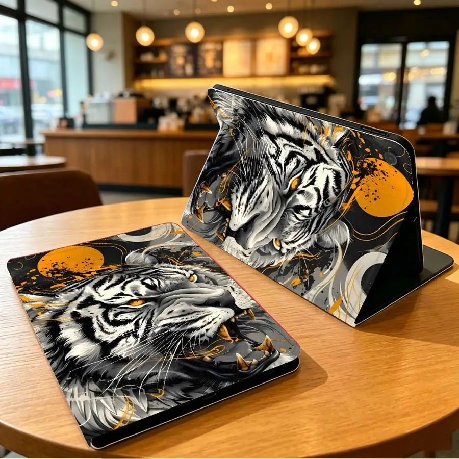 with Pencil Slot Case for Samsung Galaxy Tab S11 S10 Plus S10FE A11 S9 FE A7 Lite S7 S8+ A8 S9+ S10 Lite A9Plus Ink Wash Style